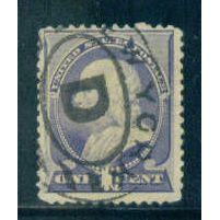 Used 212 1c Benjamin Franklin Barely Clears M01581