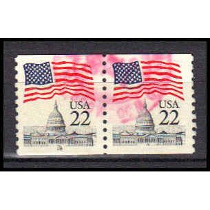 Used 2115a 22c U.S. Flag Very Fine CNP Left 18 PA0635