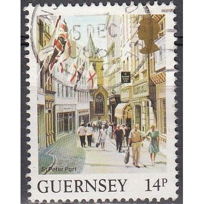 Guernsey 1984 Michel 293A O Cote (2008) 0.50 Euro Saint-Peter Port Cachet rond