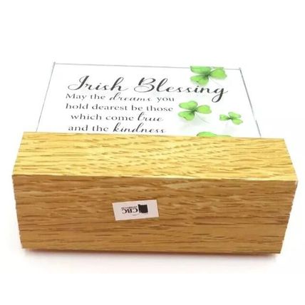 Irish Blessing Freestanding Plaque with Sentimental Verse 11 CM Wooden Base