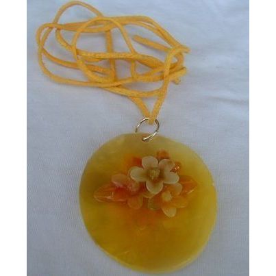 Yellow flowers mother of pearl