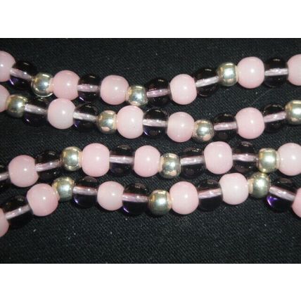 Unique 29" Pink & clear Purple glass lanyard cord sun reading driving glasses