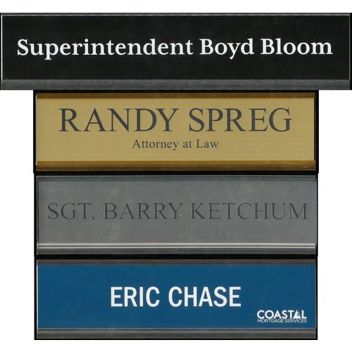 MOTIVE Tv Show Props 4x Character Desk Plate Signs