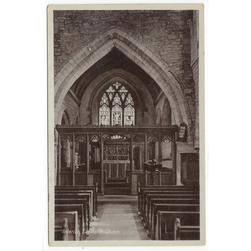 Lapworth Church Interior Warwickshire Postcard