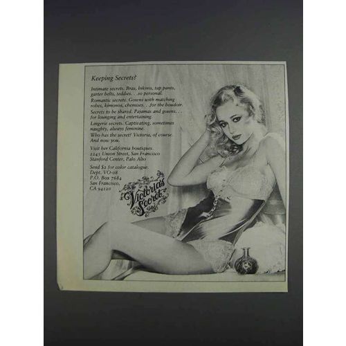 1980 Victoria's Secret Lingerie Ad - Keeping Secrets?
