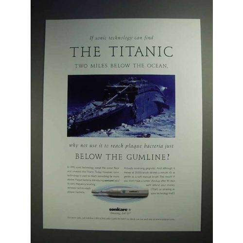 1996 Sonicare Toothbrush Ad - Can Find the Titanic