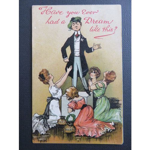 Have You Ever Had A Dream Like This? 1908 Comic Comic Postcard