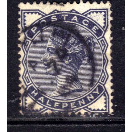 GB 1883 - 84 QV 1/2d Slate Blue used SG 187 ( T350 )