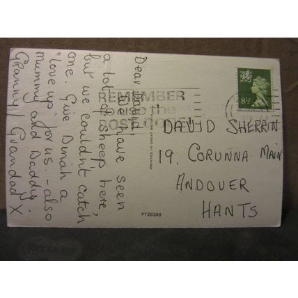 A MAP OF WALES used postcard .1976 pm #