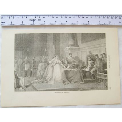 Vintage engraving - The Divorce of Josephine