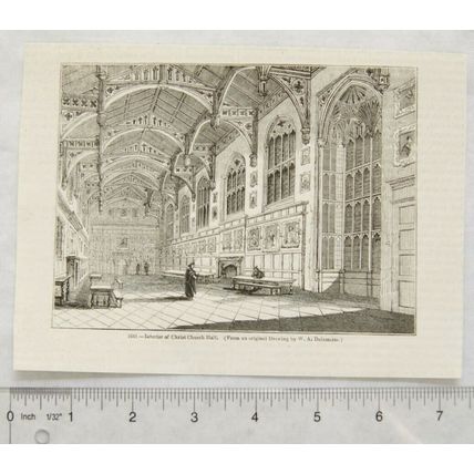 1860s engraving - Interior of Christ Church Hall