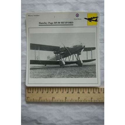 Handley Page HP.50 Heyford - GB - Heavy Bomber - Collectors Club Card