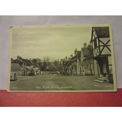 HIGH STREET, LACOCK, WILTSHIRE. unused postcard RP by F. Frith 1950s =