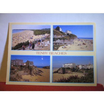 multiview, TENBY BEACHES, Wales used postcard by Judges 2008 pm =