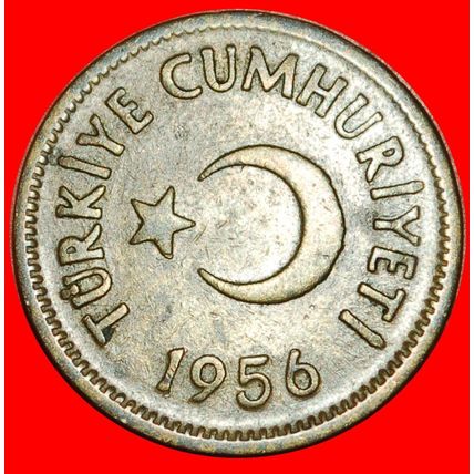 CRESCENT AND STAR ERROR (1948-1956): TURKEY ★ 25 KURUS 1956★LOW START★NO RESERVE