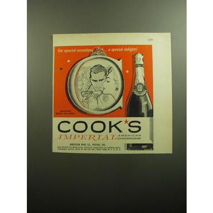 1958 Cook's Imperial Champagne Ad - For special occasions ..a special delight