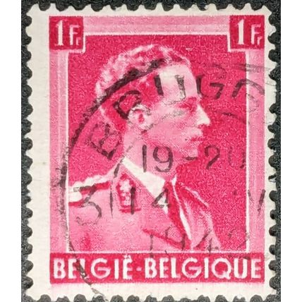 STAMP BELGIUM SG747 1941 1Fr King Leopold III Used