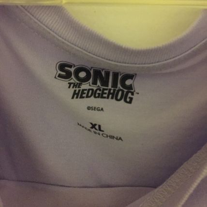 NEW Girls' Sonic the Hedgehog Short Sleeve Lavender XL T-Shirt