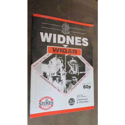 1989 Rugby Football League Programme - Widnes v Wigan