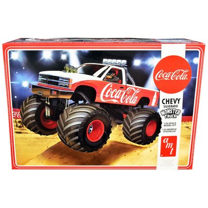 Skill 2 Model Kit Chevrolet Silverado Monster Truck "Coca-Cola" 1/25 Scale Mo...