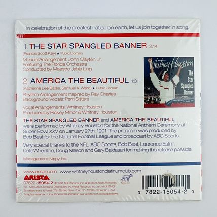 Whitney Houston – The Star Spangled Banner CD Single NEW SEALED!