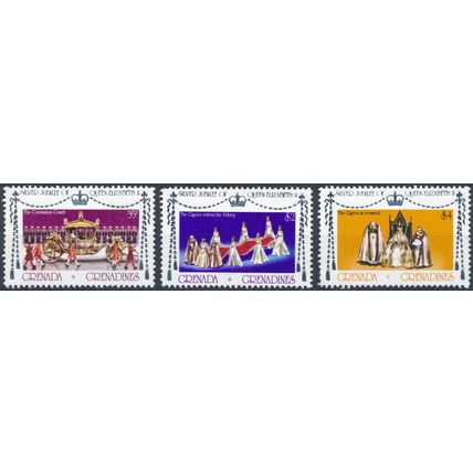 Silver Jubilee - Grenada Grenadines 1977 - MNH - SG 215/7