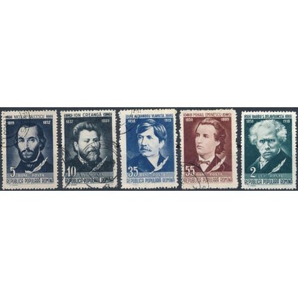 Romanian Writers - Romania 1958 - FH & NM NH - Mi 1701/4 & 1716