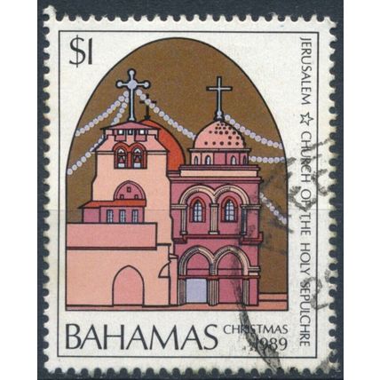 Christmas, Churches of The Holy Land: $1 - Bahamas 1989 - F H - SG 863