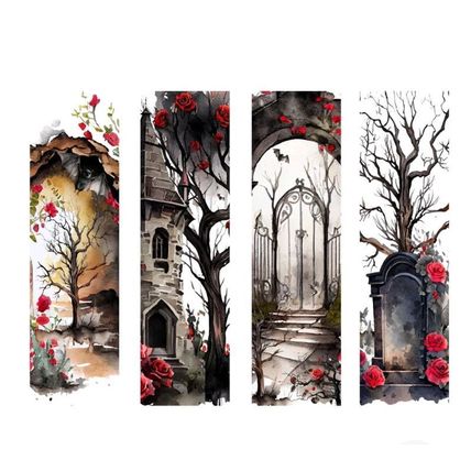 Graveyard Walks Bookmarks Book Markers Gift For Reader (X4)
