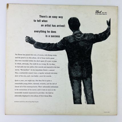 Pat Boone - Pat's Great Hits LP 1957 Dot Records DLP-3071 Vinyl VG