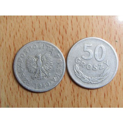 Poland 1949 50 Groszy Coin