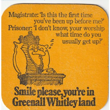 BEER MAT - GREENALL WHITLEY BREWERY - LOCAL BITTER - (Cat No 359) - (1976)