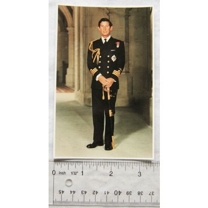 postcard H.R.H. Prince Charles, Commander, Royal Navy