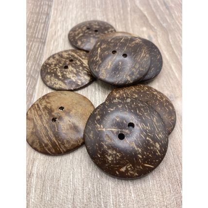 4Pcs 50mm Real Extra Large Coconut Shell Buttons 50mm Sewing Crafts Upholstery