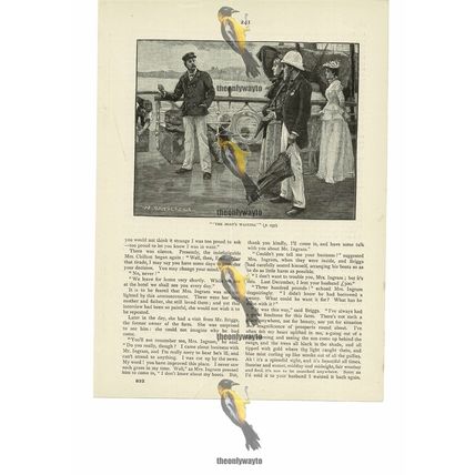Boats Waiting, Victorian Travel, Book Illustration (Print), 1892