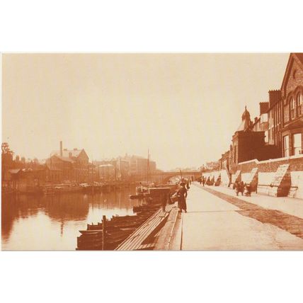 Postcard York River Ouse from Skeldergate Bridge 1880's Victorian - Nostalgia