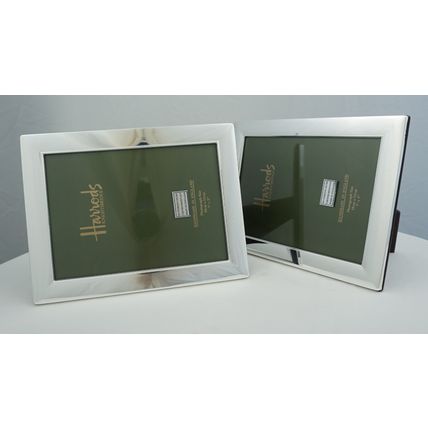 Harrods, Superb Pair Sterling Silver Photograph Frames, external; 220mm x 170mm