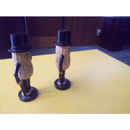 Old Vintage Original Planters Peanuts Salt & Pepper Shakers 1950s