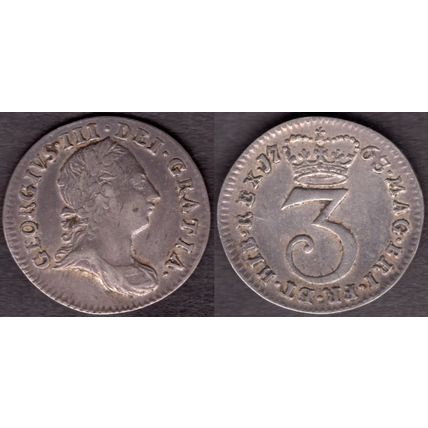 Great Britain. George III. Threepence 1763. dy23763