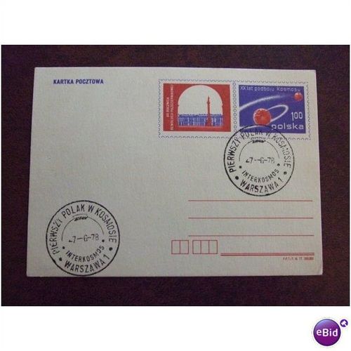 Poland 1978 1st Pole in Space special handstamp card