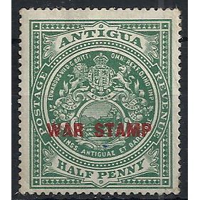 Antigua 1916 SG53 1/2d Green WAR STAMP Mounted Mint .. ..