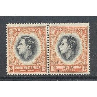 SG99 1 1/2d Black and Orange Pair.Mounted Mint.StampexAut14