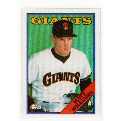 1988 Topps Matt Williams RC baseball rookie card #272 – Giants