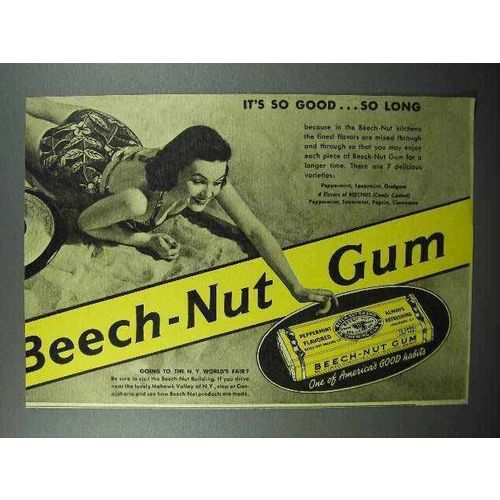 1940 Beech-Nut Gum Ad - It's So Good So Long
