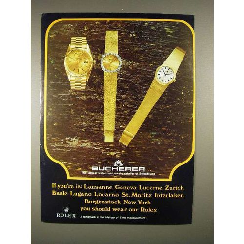 1973 Bucherer Rolex Watch Ad - If You're In