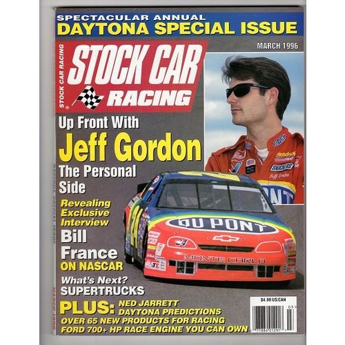 March 1996 Stock Car Racing Daytona and Jeff Gordon