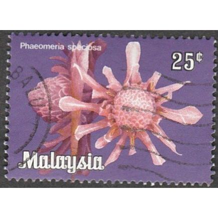 Malaysia, 25c Value. Phaeomeria Specosa Very Fine Used