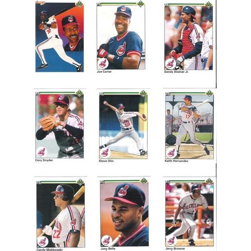 1990 Upper Deck Cleveland Indians team set with High Series-29 cards