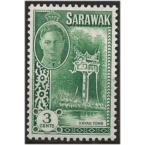 Sarawak 1950 SG173 3c Green Mounted Mint . ..