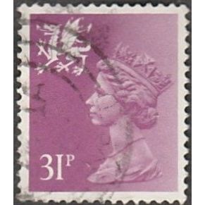 1971-92 Wales Regional Machin Definitives, 31p. Value.Bright Purple. Good Used